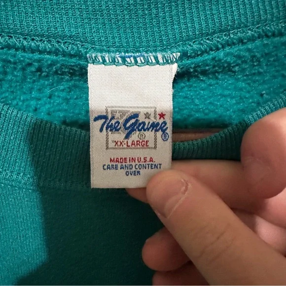 Vintage 90s Miami Dolphins Embroidered Sweatshirt - Picture 3 of 3